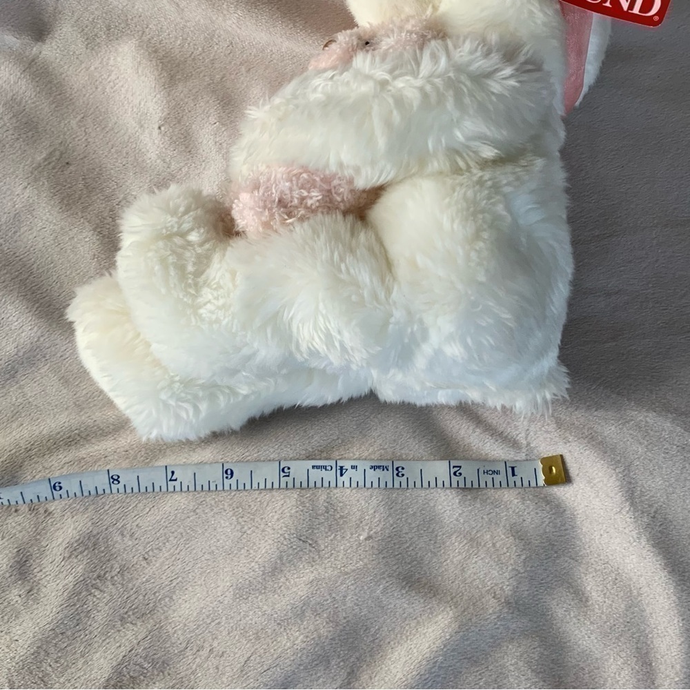 Vintage Gund “Momma’s Love” Stuffed Bear Mini Bear Toy Bow White Pink - Picture 10 of 15